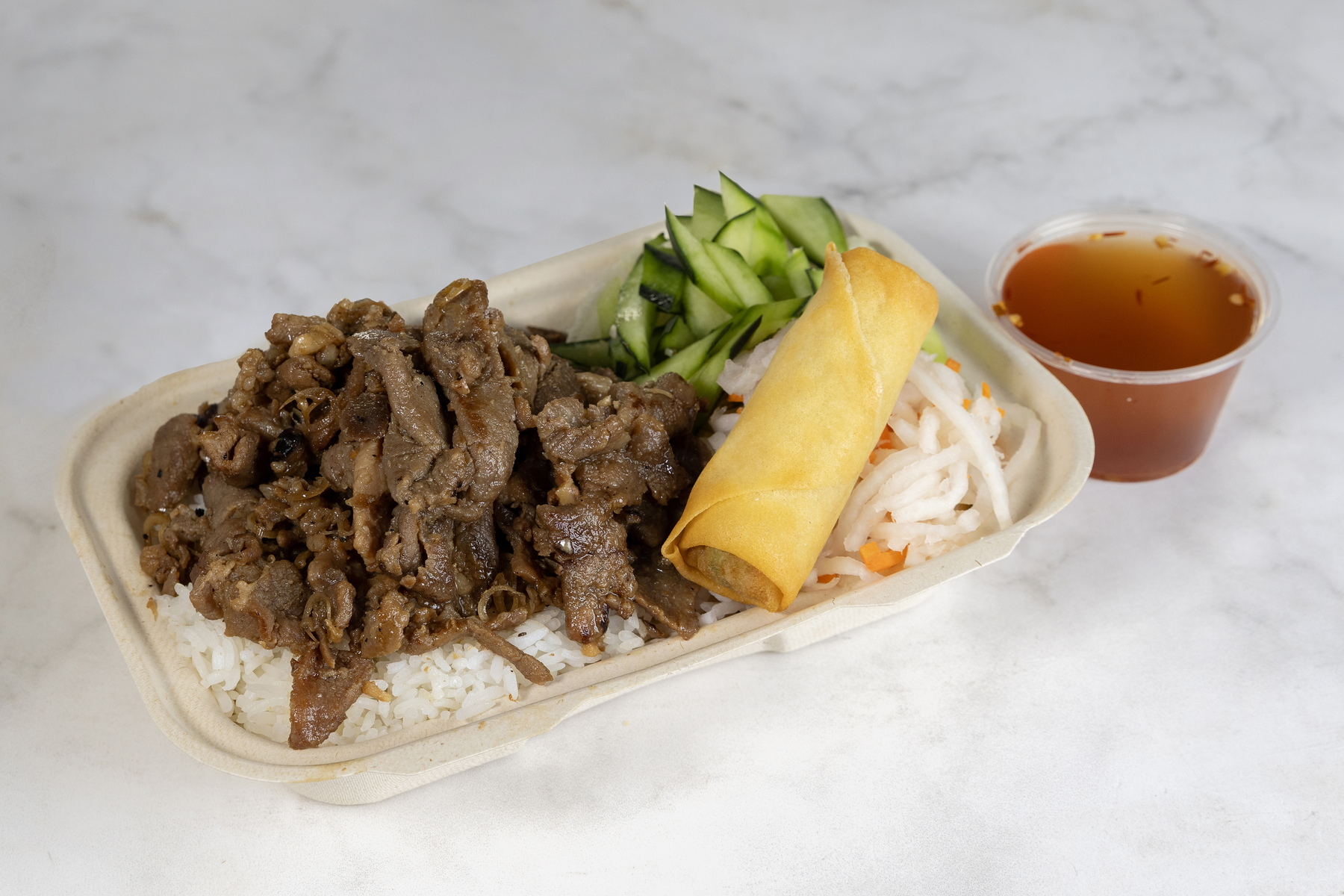 Lemongrass pork bowl