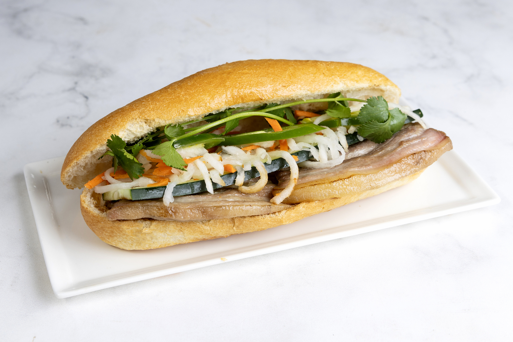 Pork belly bánh mì