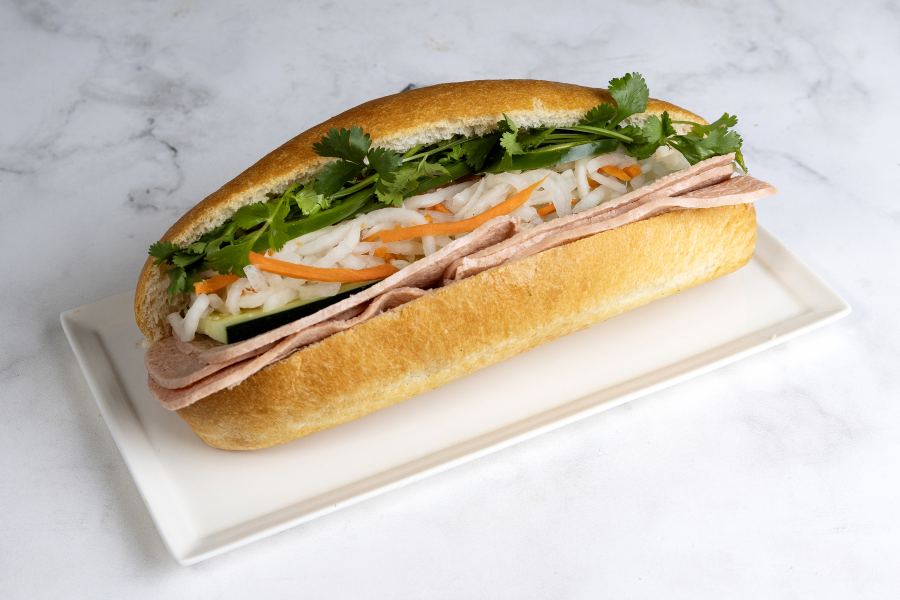 Soy meat bánh mì